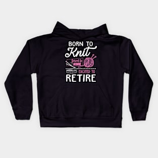 Born to knit forced to work Kids Hoodie